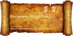 Bergmann Uljána névjegykártya